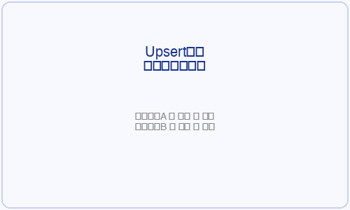 Upsert処理のイメージ