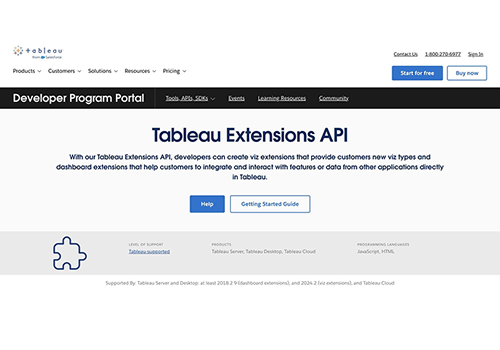 Tableau Extensions API