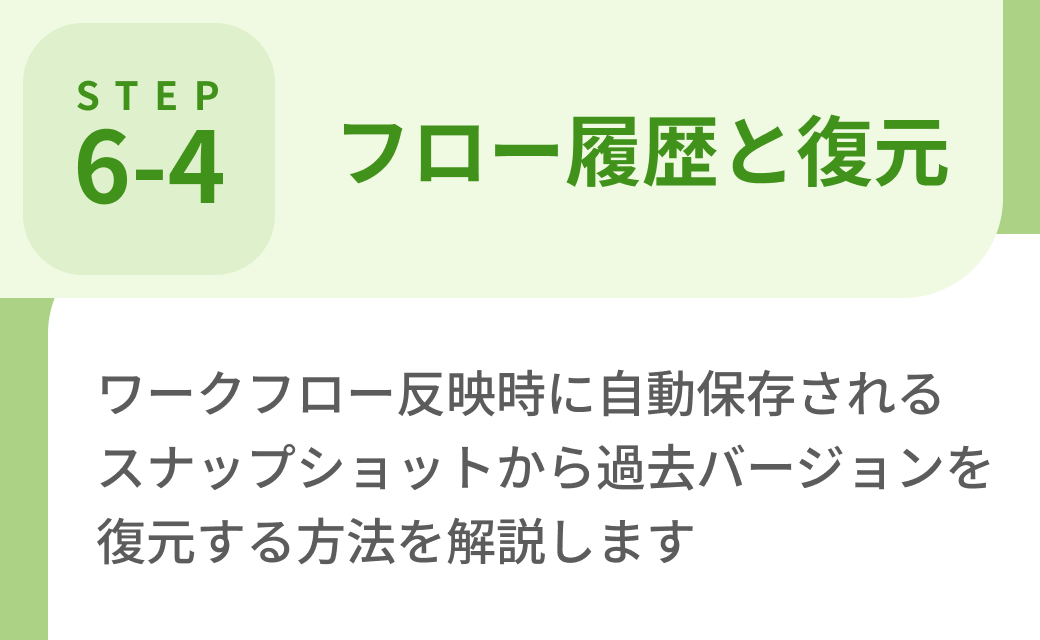Step6-4. フロー履歴と復元